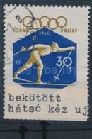 O 1960 Téli Olimpia 30f Bekötött Ujj Tévnyomat - Autres & Non Classés