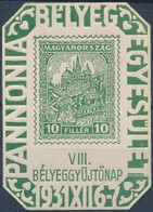 ** 1931/2b VIII. Bélyeggyűjtőnap Emlékív (10.000) - Autres & Non Classés