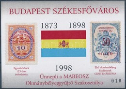 ** 1998 Budapest Székesfőváros Emlékív (D20) (50.000) / Souvenir Sheet - Other & Unclassified