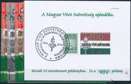 ** O 2014 100 éves A Magyar Vvíó Szövetség  5 Db-os Emlékív Garnitúra, Benne 3 Db Ajándék (25.500) - Autres & Non Classés