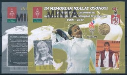 ** 2017 In Memoriam Szalay Gyöngyi 2 Klf MINTA Emlékív - Autres & Non Classés