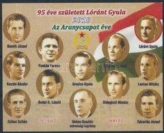 ** 2018 95 éve Született Lóránt Gyula - Az Aranycsapat éve Emlékív - Autres & Non Classés