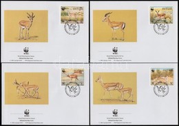 1993 WWF: Gazelle Sor Mi 511-514 4 Db FDC-n - Autres & Non Classés