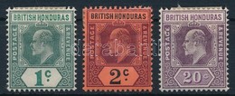 * Brit Honduras 1902 3 Klf Forgalmi Mi 50-51, 53 - Other & Unclassified