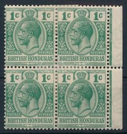 * Brit Honduras 1921 Forgalmi Négyestömb Mi 86 - Andere & Zonder Classificatie