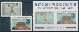 ** 1960 Nyári Olimpia: Róma Sor Mi 307-308 + Vágott Blokk Mi 148 - Autres & Non Classés