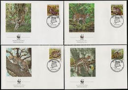 1988 WWF Kisméretű Macskafélék Sor 4 Db FDC-n Mi 1734-1737 - Andere & Zonder Classificatie