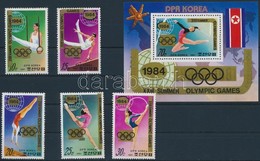 ** 1983 Nyári Olimpia Sor Mi A 2130-2134 + Blokk Mi A98 - Autres & Non Classés