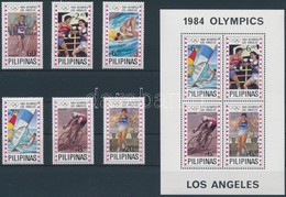 ** 1984 Nyári Olimpia: Los Angeles Sor Mi 1594-1599 + Blokk Mi 24 - Autres & Non Classés