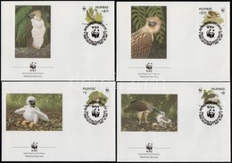 1991 WWF Majomevő Sas Sor 4 Db FDC-n Mi 2038-2041 - Autres & Non Classés