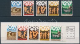 ** 1984 Nyári Olimpia: Los Angeles Sor + Bélyegfüzet Mi 1557-1561 - Autres & Non Classés
