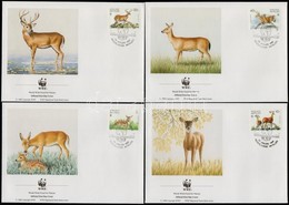 ** 1992 WWF: Szarvasok Sor  4 FDC-n + A Sor WWF-es értékei  Mi 739-742 - Other & Unclassified