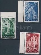 ** 1953 ENSZ, Freskó ívszéli Sor Mi 714-716 - Autres & Non Classés