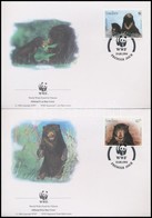 ** 1994 WWF: Maláj Medve Sor Mi 1410-1413 + 4 Db FDC-n - Andere & Zonder Classificatie