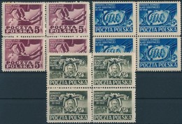 ** 1948 A Szocialista Párt Kongresszusa Sor 4-es Tömbökben Mi 508-510 (rozsda Folt) - Andere & Zonder Classificatie