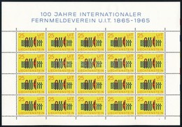 ** 1965 100 éves A Nemzetközi Távközlési Unió (ITU) Kisív Mi 458 - Andere & Zonder Classificatie