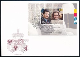 1993 Alois Herceg és Sophie Hercegnő Esküvője Blokk Mi 15 FDC-n - Altri & Non Classificati