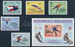 ** 1976 Olimpiai érmesek Sor Felülnyomással Mi 802-806 + Blokk 13 - Autres & Non Classés