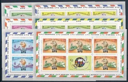 ** 1974 100 éves Az UPU Kisívsor Mi 514-519 C - Andere & Zonder Classificatie