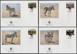 ** 1991 WWF: Zebra Sor 4 FDC-n + Sor Mi 702-705 - Altri & Non Classificati