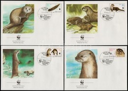 ** 1987 WWF: Vidra Sor Mi 3107-3110 + 4 Db FDC-n - Altri & Non Classificati