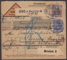 1912 Csomagszállító Berlinből Breslaun Keresztül Fiumébe - Autres & Non Classés