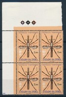 ** 1962 Malária Elleni Küzdelem ívsarki Négyestömb Mi 590 - Autres & Non Classés