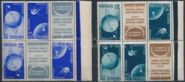 ** 1957 Űrkutatás ívszéli Hatostömbök Mi 1677-1680 - Altri & Non Classificati