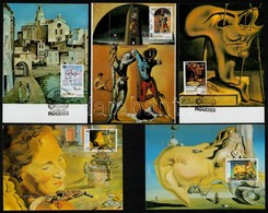 1994 Salvador Dali Festmények Sor Mi 3150-3157 8 Db CM-en - Autres & Non Classés