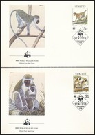 1986 WWF: Majom Sor 4 Db FDC-n Mi 184-187 - Other & Unclassified