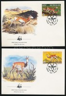 1986 WWF: Gazella Sor Mi 875-878 4 Db FDC-n - Altri & Non Classificati