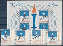 ** 1964 Nyári Olimpia, Tokió ívsarki Sor Mi 60-63 + Blokk Mi 1 - Other & Unclassified