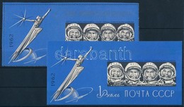 ** 1962 Első Szovjet űrhajósok Fogazott és Vágott Blokk Mi 31 A+B - Autres & Non Classés
