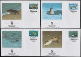 ** 1993 WWF: Fókák Mi 30, 32-34 + 4 Db FDC - Autres & Non Classés