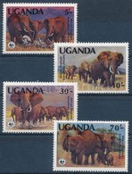 ** 1983 WWF: Afrikai Elefánt Sor Mi 361 A-364 A - Other & Unclassified