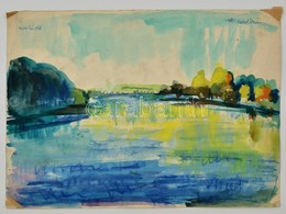 Antal Irén (1903-1999): Vízparton, Akvarell, Papír, Jelzett, 31×43 Cm - Autres & Non Classés