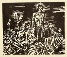 Frans Masereel (1889-1972): Nyomor. Fametszet, Papír, Jelzett A Fametszeten, 11×13 Cm - Autres & Non Classés