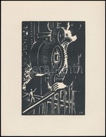 Frans Masereel (1889-1972): Gyárban, Fametszet, Papír, Jelzett A Metszeten, 16×11 Cm - Autres & Non Classés