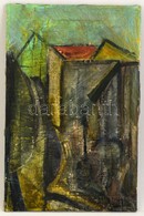 Mhór Jelzéssel: Háztetők. Olaj, Vászon, Sérült, 60×39 Cm - Autres & Non Classés