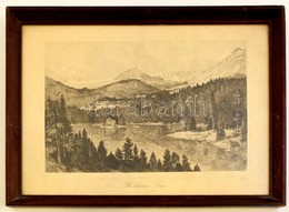 Carl Strauss (1873-1957): Waldhaus Flims. Rézkarc, Papír, Jelzett A Karcon, Gyűrődéssel, üvegezett Keretben 20×30 Cm - Autres & Non Classés