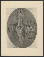 Bartos László (1902-1943): Pornográf Ex Libris. Klisé, Papír, Jelzett A Klisén, 7,5×5,5 Cm - Andere & Zonder Classificatie