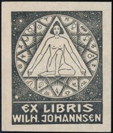 Karl Hugo Frech (1883-1945): Ex Libris Wilh. Johannsen, Fametszet, Papír, Jelzett A Dúcon, 7,5×6 Cm - Andere & Zonder Classificatie