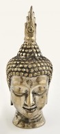 Tibeti Ezüst (Ag. 50% Alatti Ezüst Tartalommal) Buddha Fej, Jelzés Nélkül, M:22 Cm - Altri & Non Classificati