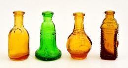 4 Db Mini üveg, Hibátlanok, M: 5 Cm - Vetro & Cristallo