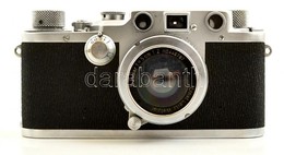 1949 E. Leitz Leica IIIc Fényképezőgép, Summar F=5cm 1:2 Objektívvel, Erdeti Bőr Tokjában, Eredeti Használati Utasítássa - Appareils Photo