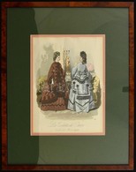 XIX: Sz. Eleji Divat Metszet Igényes, üvegezett Keretben / XIXth Century Fashion Etching In Glazed Frame 36x48 Cm - Other & Unclassified