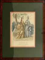 XIX: Sz. Eleji Divat Metszet Igényes, üvegezett Keretben / XIXth Century Fashion Etching In Glazed Frame 36x48 Cm - Other & Unclassified
