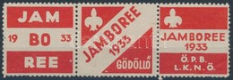 1933 Cserkész Jamboree Gödöllő Levélzáró 3-as Csík, Igen Ritka RR - Non Classés