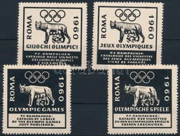 1960 Római Olimpia 4 Db Levélzáró - Non Classificati