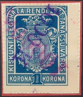 1924 Kiskunfélegyháza R.T.V. 27 Sz. Okirati Illetékbélyeg Fordított Felülnyomással - Non Classificati